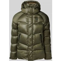 Blauer Usa Steppjacke mit Label-Patch Modell 'CROWN' in Oliv, Größe M von Blauer Usa
