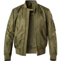 Blauer. USA Herren Blouson grün Mikrofaser unifarben von Blauer. USA