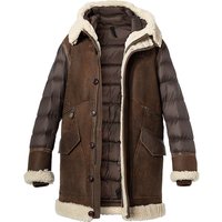 Blauer. USA Herren Lammfelljacke braun unifarben von Blauer. USA