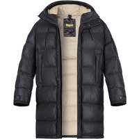 Blauer. USA Herren Parka schwarz Mikrofaser unifarben von Blauer. USA