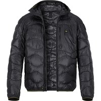 Blauer. USA Herren Daunenjacke schwarz Mikrofaser unifarben von Blauer. USA