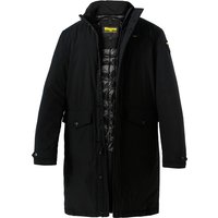 Blauer. USA Herren Daunenmantel Schwarz Mikrofaser unifarben von Blauer. USA