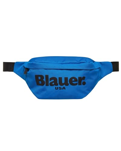 Blauer Chico06 Herren Gürteltasche aus technischem Stoff Hellblau Blau Logo Classic USA Verstellbarer Riemen, blau, Taglia Unica von Blauer