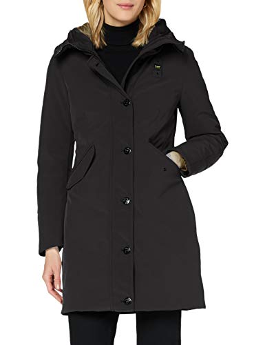 Blauer Damen Impermeabile/Trench Lunghi Imbot.Piuma Anorak, 999 Schwarz, L von Blauer