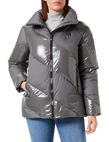 Blauer Damen Kurzjacke mit Federfüllung Steppjacke, 952 Eisengrau, Medium von Blauer