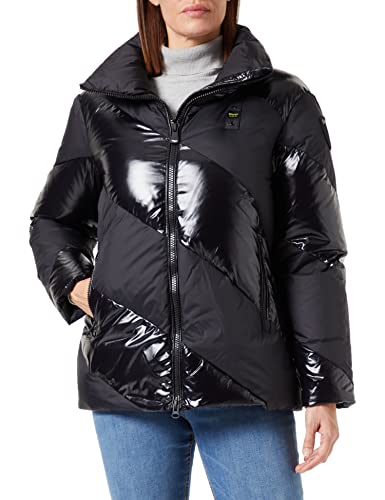 Blauer Damen Kurzjacke mit Federfüllung Steppjacke, 999 Schwarz, Medium von Blauer