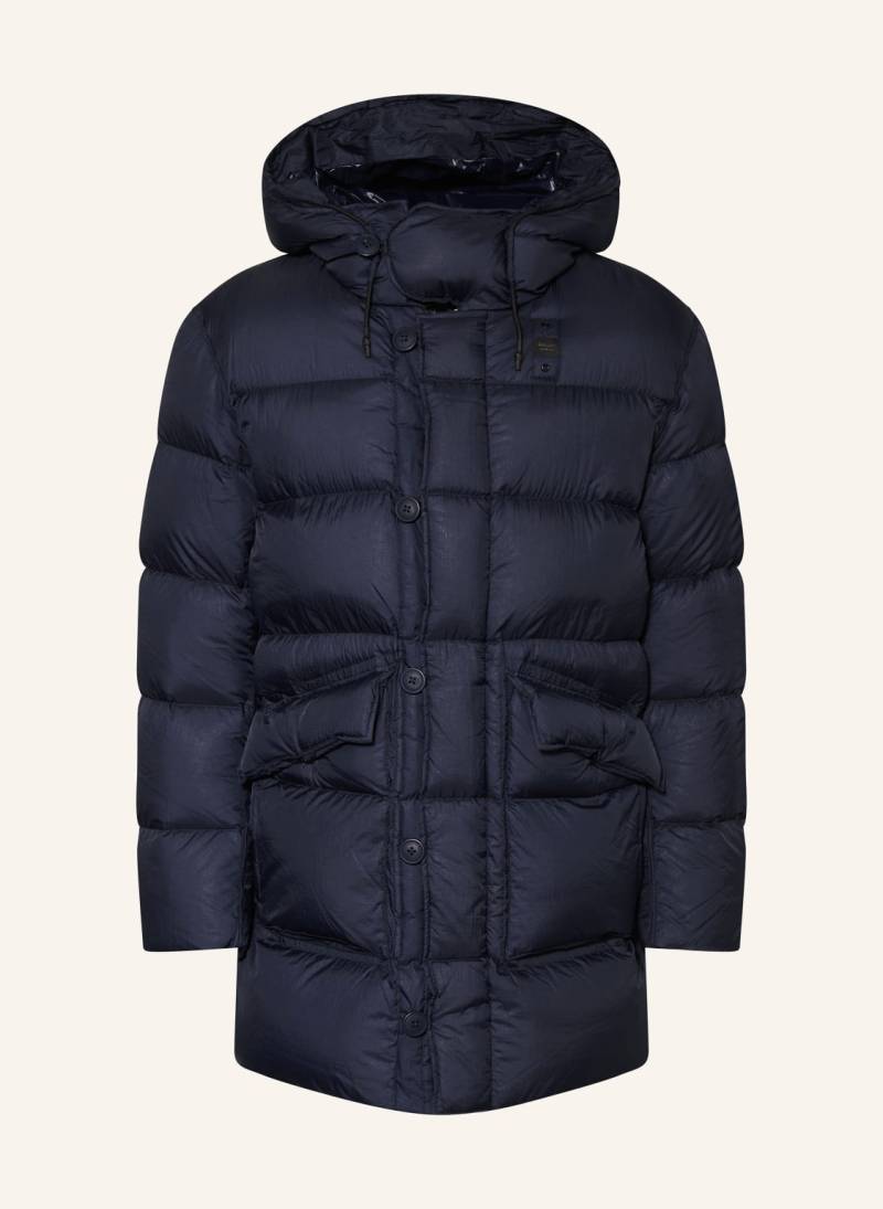 Blauer Daunenmantel Basto blau von Blauer