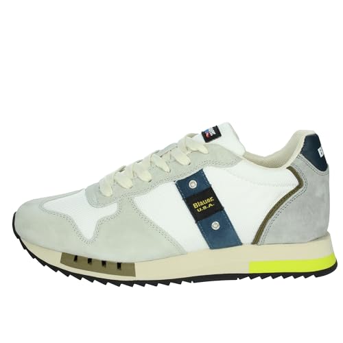 Scarpe Blauer sneaker Queens in suede/ tessuto mesh white/ taupe US24BU01 S4QUEENS01/NUB 42 von Blauer