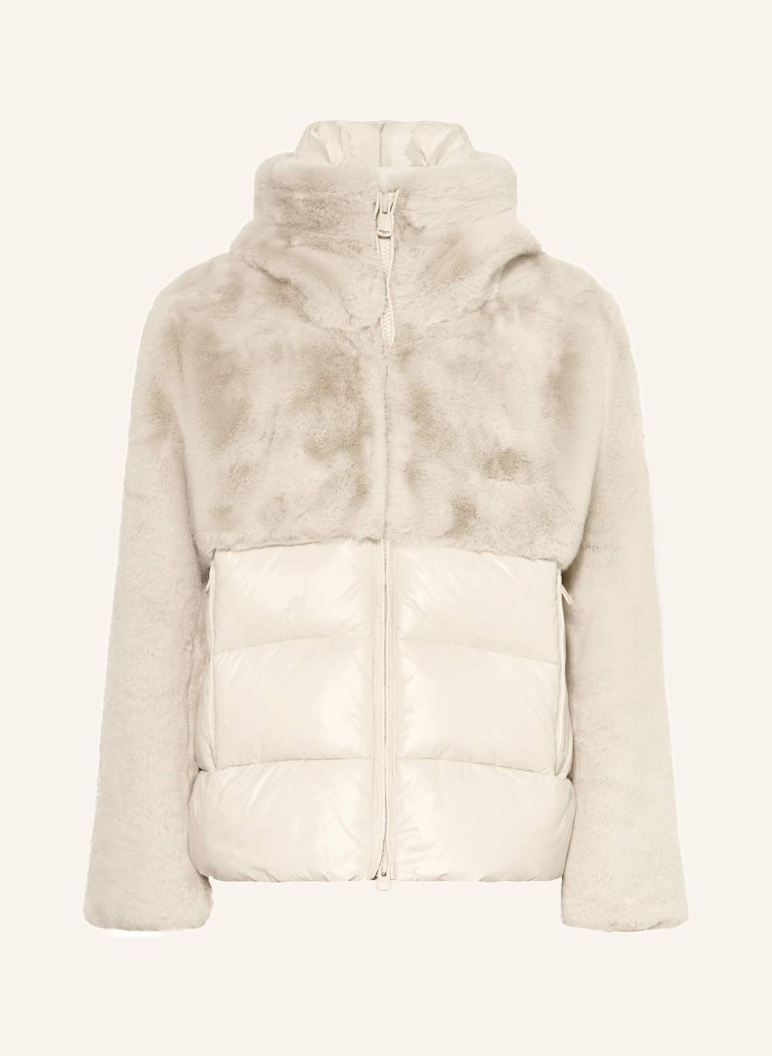 Blauer Kunstpelz-Jacke Fanevil Im Materialmix weiss von Blauer