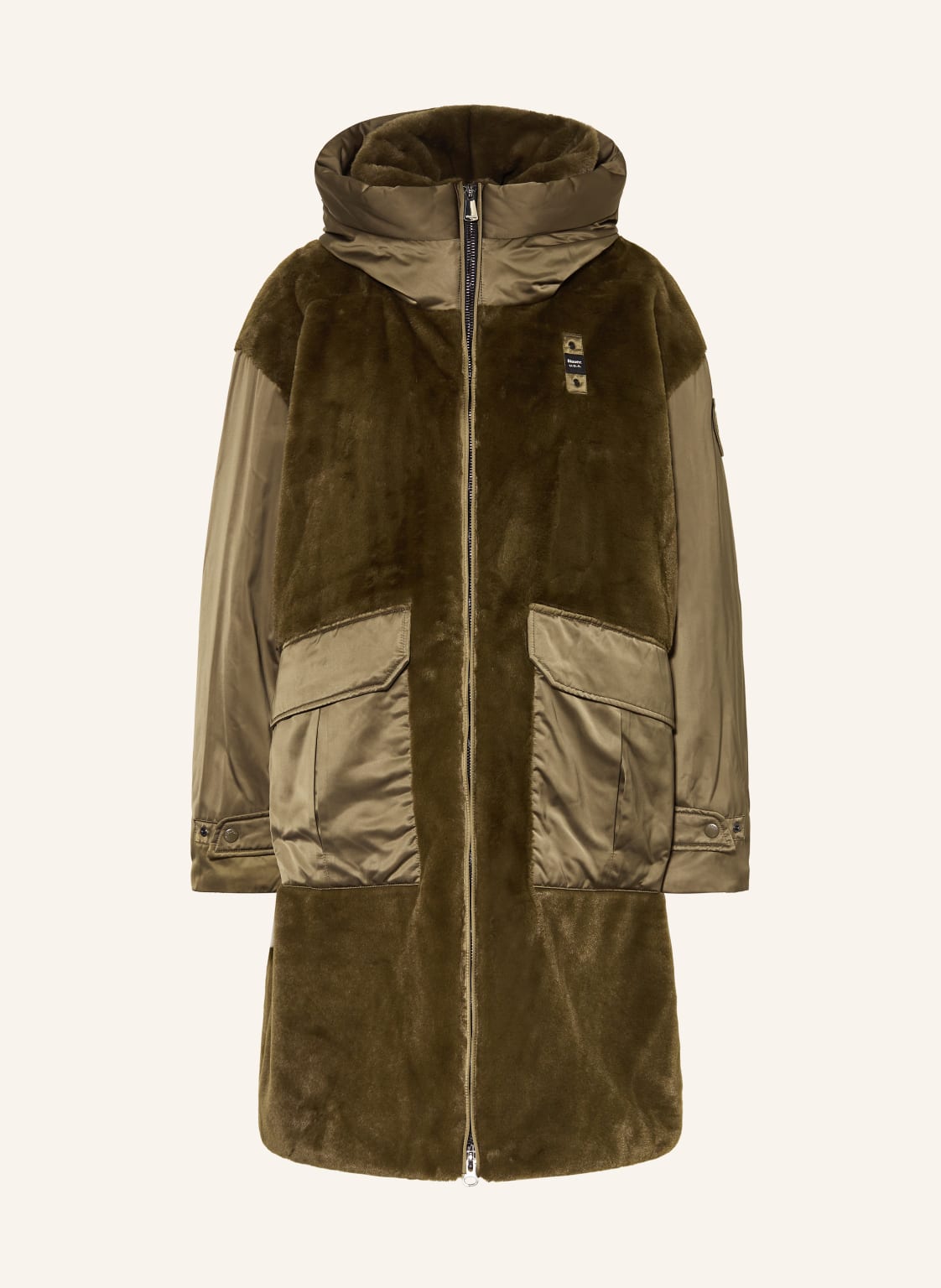 Blauer Mantel Paever M Materialmix gruen von Blauer