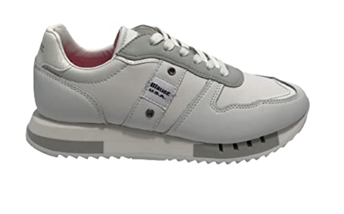 Blauer Scarpe Sneaker Melrose Pelle White DS23BU03 S3MELROSE02/PUN 39 von Blauer