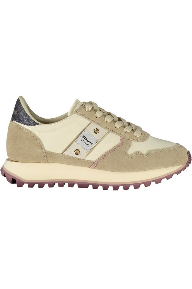 Blauer Sneaker Beige Damensportschuhe mit Kontrastdetails und von Blauer