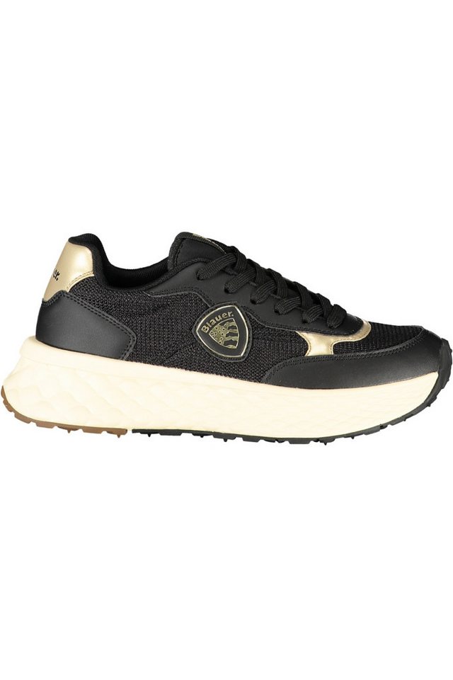 Blauer Sneaker Eleganter Damensneaker in Schwarz mit goldenen Blauer Sneaker Eleganter Damensneaker in Schwarz mit goldenen von Blauer