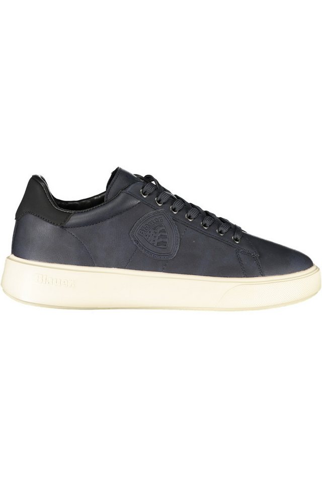 Blauer Sneaker Herren Sportschuh - Blau mit Kontrastsohle und von Blauer