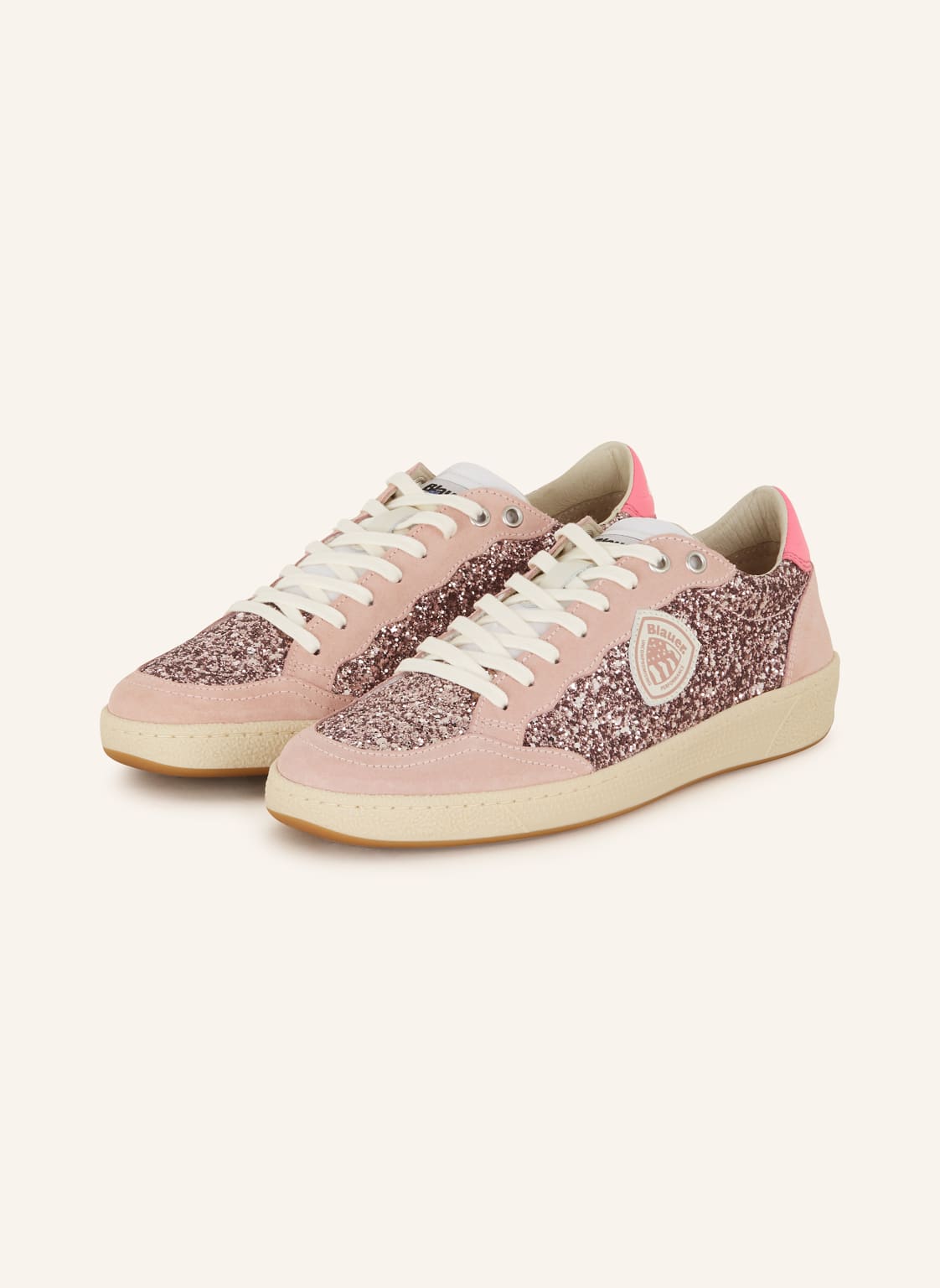 Blauer Sneaker Olympia Mit Pailletten pink von Blauer