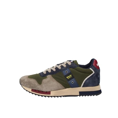 Scarpe Blauer Sneaker Queens in Suede Navy/Tessuto Verde Militare U23BU08 F2QUEENS01 45 von Blauer