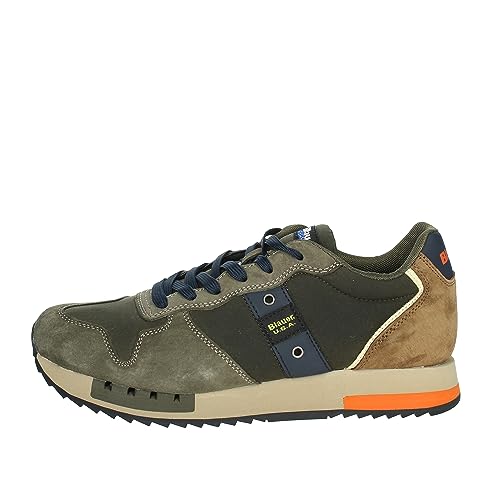 Scarpe Blauer sneaker Queens in suede/ tessuto military/ brown U24BU06 F3QUEENS01 42 von Blauer