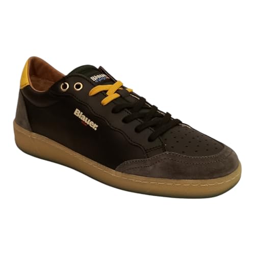 Scarpe uomo Blauer sneaker Murray in pelle black/ green U25BU12 F4MURRAY01/VIL 43 von Blauer