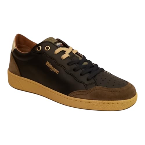 Scarpe uomo Blauer sneaker Murray in pelle navy/ brown U25BU05 F4MURRAY01/LES 45 von Blauer