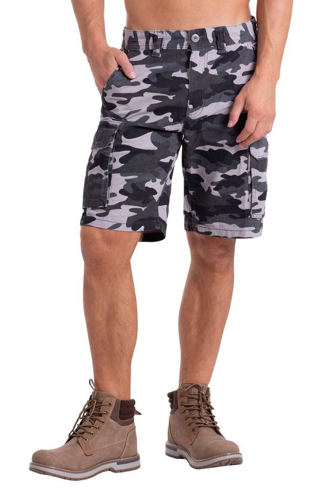 BlauerHafen Cargobermudas Herren Heer Camouflage Cargo Shorts Baumwolle Combat Arbeitskleidung 6 Cargotasche von BlauerHafen