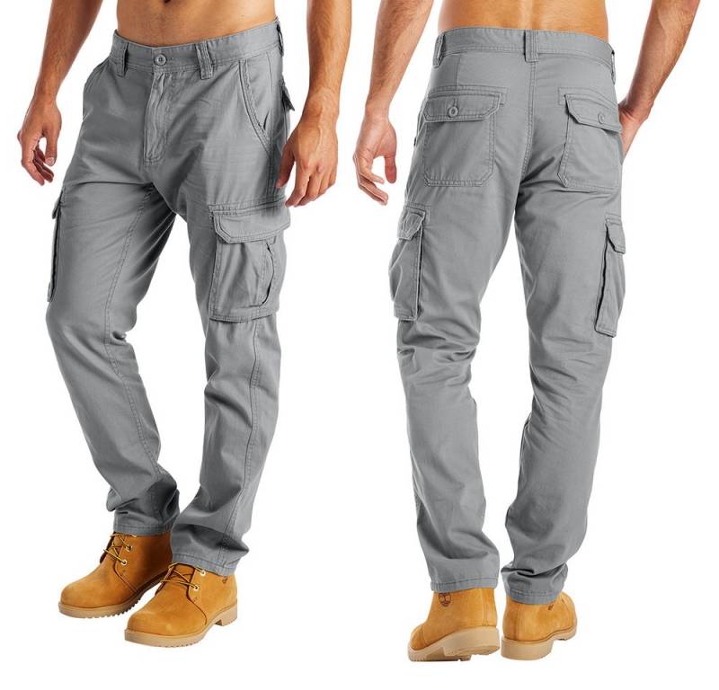 BlauerHafen Cargohose BlauerHafen Herren Cargo Hose 6 Taschen 100% Baumwolle Arbeitshose von BlauerHafen