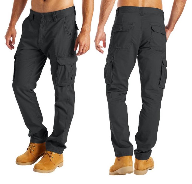 BlauerHafen Cargohose BlauerHafen Herren Cargo Hose 6 Taschen 100% Baumwolle Arbeitshose von BlauerHafen