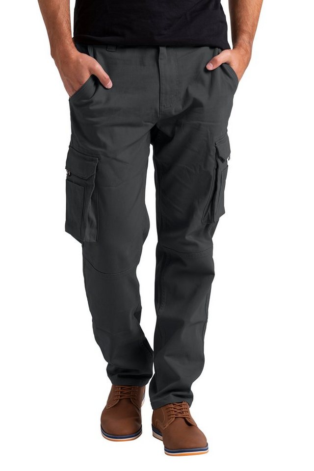 BlauerHafen Cargohose Herren Flex Cargo Arbeitshose Schwerlast strecken lässig Arbeiten Hose von BlauerHafen