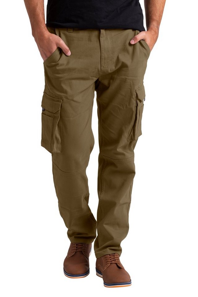 BlauerHafen Cargohose Herren Flex Cargo Arbeitshose Schwerlast strecken lässig Arbeiten Hose von BlauerHafen