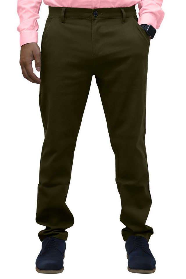 BlauerHafen Chinohose Herren Designer Chino Stoff Hose Chinohose Regular Fit Chino Trouser von BlauerHafen