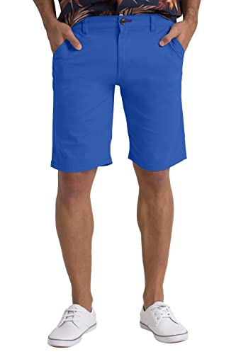 BlauerHafen Herren Sommer Chinoshorts Schlanke Passform 9" Klassische Baumwolle Lässiges Golf Strand Jogger Essential Halbe Hose Alle Taillengröße 30-40 (Königsblau, 36W) von BlauerHafen