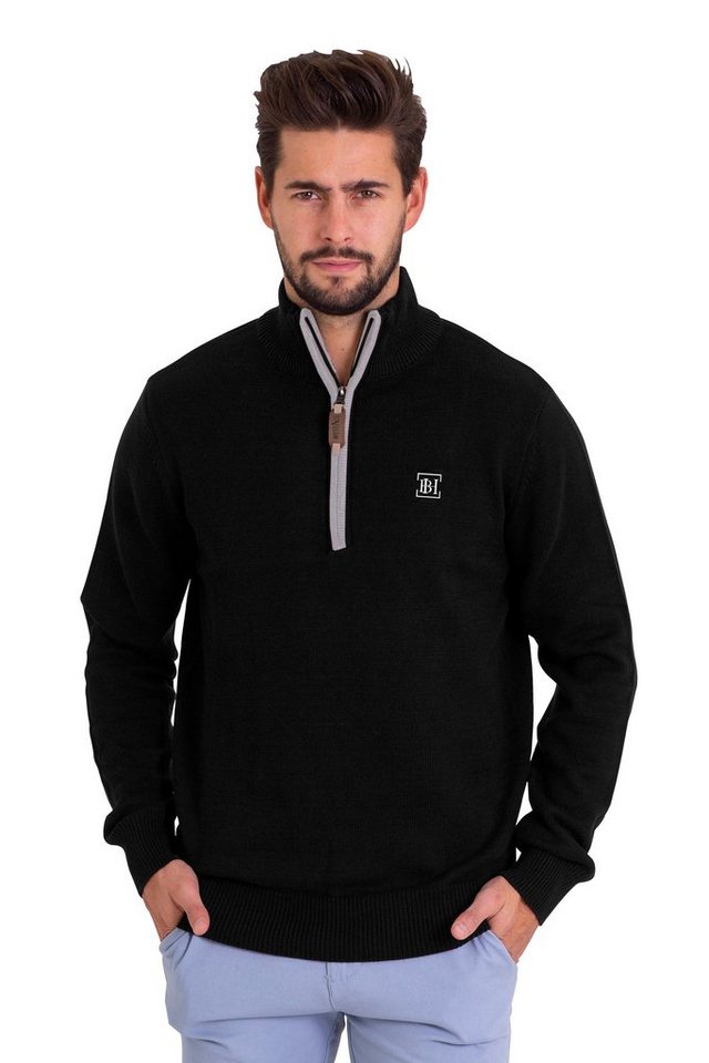 BlauerHafen Strickpullover Herren Long Sleeve Pullover Jumper Troyer Regular Fit Baumwoll Sweater von BlauerHafen
