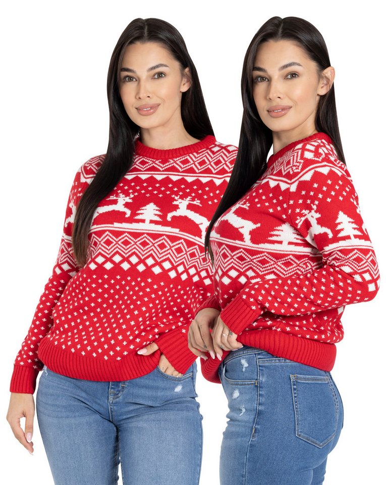 BlauerHafen Weihnachtspullover Weihnachtspullover Damen Festlicher Strickpullover mit Weihnachtsmotiv BlauerHafen Weihnachtspullover Weihnachtspullover Damen Festlicher Strickpullover mit Weihnachtsmotiv von BlauerHafen
