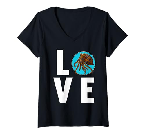 Damen Blue-Ringed Octopus Blaugeringelter Krake T-Shirt mit V-Ausschnitt Damen Blue-Ringed Octopus Blaugeringelter Krake T-Shirt mit V-Ausschnitt von Blaugeringelter Krake Blue-ringed Octopus Shop