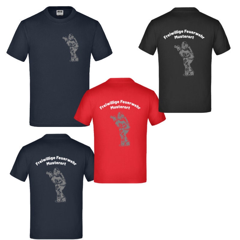 Feuerwehr T-Shirt Löschangriff Mit Ortsname Feuerwehr T-Shirt Löschangriff Mit Ortsname von BlaulichtAusstattung