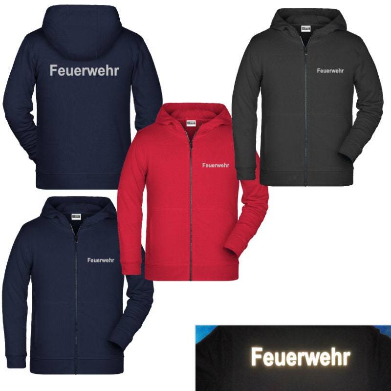 Feuerwehr Zip Hoodie Silberreflex Feuerwehr Zip Hoodie Silberreflex von BlaulichtAusstattung