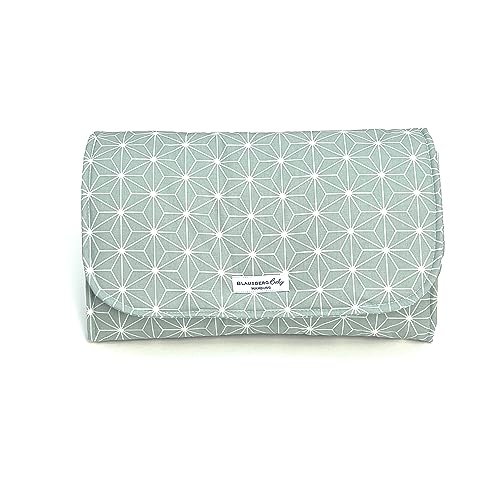 Blausberg Baby - Wickeltasche ABWASCHBAR Windeltasche mit Wickelunterlage für unterwegs - Materialien Oek-Tex Standard zertifiziert - Made in Germany - Happy Star Grün von Blausberg