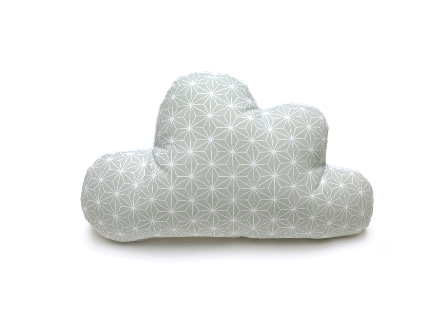 Schmusewolke Kissen in Wolken-Form Mit Frottier-Seite Dekokissen - Happy Star Grün von BlausbergBaby