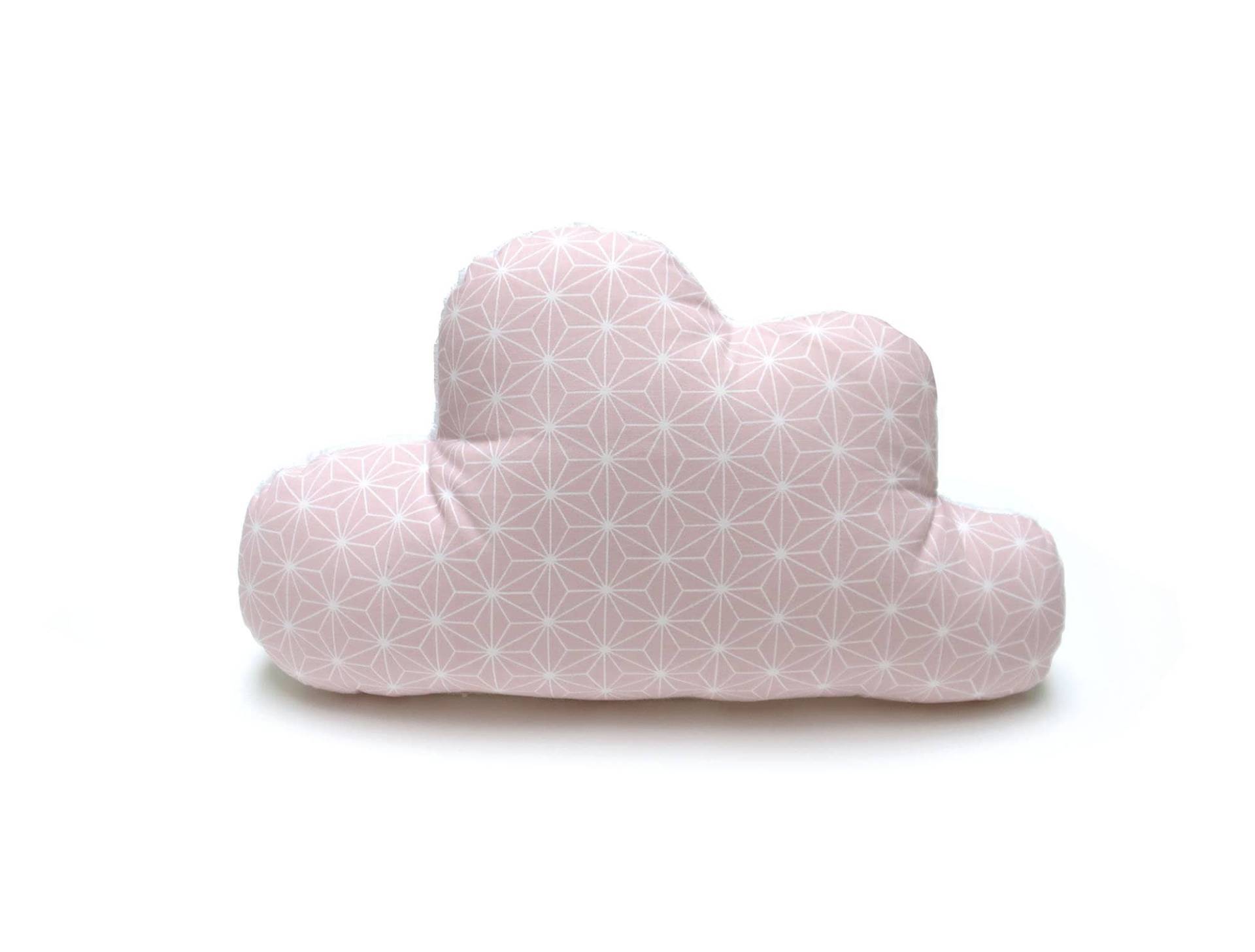 Schmusewolke Kissen in Wolken-Form Mit Frottier-Seite Dekokissen - Happy Star Rosa von BlausbergBaby