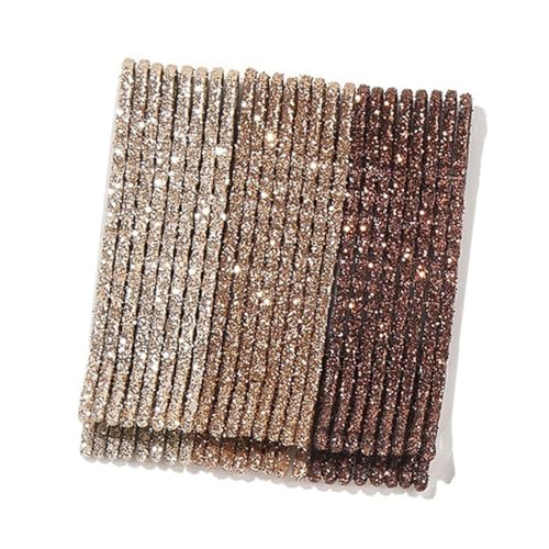 1 Set 24 Stück 5cm Haarnadeln für Damen,Kleine Bobby pins Metal Hair pin Gradient-Glitzer Haarschmuck Bun Pins Haarklemmen Hair Accessories Haarnadel Set für alle Haartypen,Kaffee von Blausky