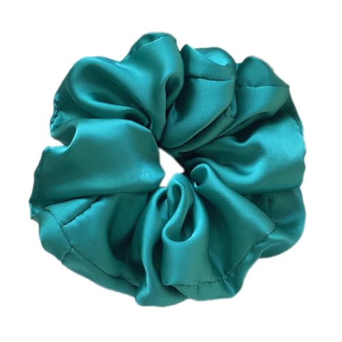 1 Stück 18cm Groß Satin Scrunchies,Weiche Seiden Haargummis Elastische Hairband Haarband Gummibänder Stirnbänder Elegante Haarschmuck für Damen Dickes oder Dünnes Haar,Dunkelblau von Blausky