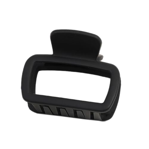 1 Stück 5cm Klein Haarklammern,Bunt Rechteck Haarspangen Rutschfeste Haarklammer Haarkrallen Deko Haarschmuck Haarstyling-Zubehör für Frauen mittleres und dünnes Haar,Schwarz von Blausky