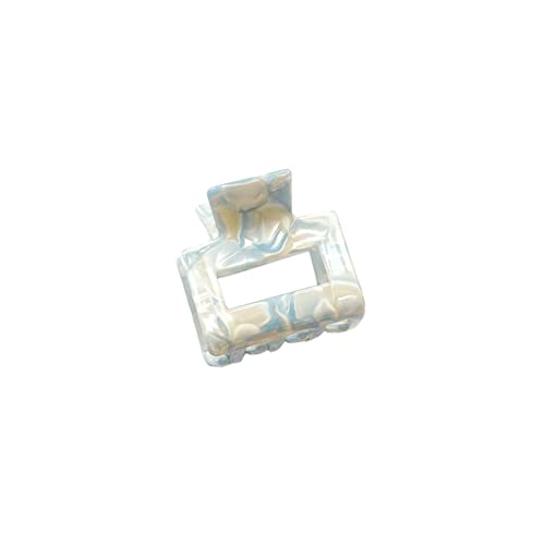 1 Stück 5x5cm Quadratische Haarspange,Klein Claw Clip Rutschfeste Acryl Haarklammer Bunt Hair Clip Haaraccessoire Haarstyling Zubehör für Frauen und Damen Dickes Dünnes Haar,Blau von Blausky