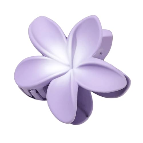1 Stück 8cm Blumen Haarklammer,Bunt Hawaii Plumeria spangen haare Rutschfeste Flower hair clips Haarspangen Haarschmuck Blume Haarstyling-Zubehör für Frauen Strand Urlaub,Lila C von Blausky