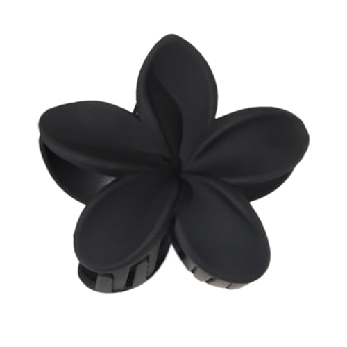 1 Stück 8cm Blumen Haarklammer,Bunt Hawaii Plumeria spangen haare Rutschfeste Flower hair clips Haarspangen Haarschmuck Blume Haarstyling-Zubehör für Frauen Strand Urlaub,Mattschwarz von Blausky
