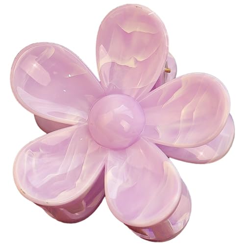 1 Stück Blumen Haarklammer,Blume Hawaii Haarspange Rutschfeste Flower Hair Clip Bunt Blumen Haarklammern Haarstyling-Zubehör Klauen Haarspangen für Frauen und Damen,dick/dünn Haar,Lila von Blausky