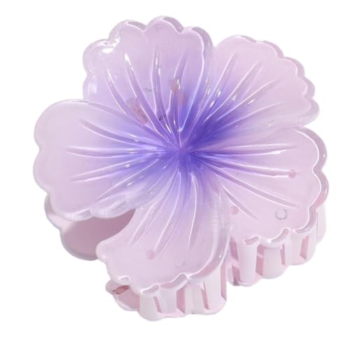 1 Stück Blumen Haarklammer,Verlaufsfarbe Blumen-Haarklammern,Elegant Französisch Hair Clip,Damen Rutschfest Haarstyling Zubehör für Hochzeit Strand Weihnachten Täglich,7.5x7.2cm,Lila von Blausky