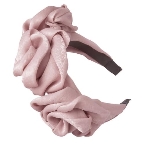 1 Stück Blumen-Stirnband,Groß Rose Haarreifen Blumen-Braut-Haarkranz Stirnbänder Breite Haarbänder Blumenkrone Rosen Haarband Haarschmuck für Karneval Party Strand Urlaub,Rosa von Blausky