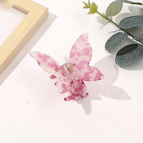 1 Stück Farbige Schmetterling Haarklammer,7.5cm Haarspangen Rutschfeste Butterfly Hair Clips Acetat Haarklammern Schmetterling Haarschmuck Damen für Dickes Und Dünnes Haar,Violett von Blausky