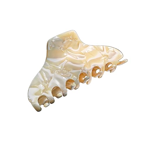 1 Stück Haarspangen damen für Dickes Haar,Haar Jaw Clips Große Rutschfester Haarklammer Klaue Clips starker Halt Bunter Klauenklemme Haarclip Haarstyling-Zubehör für Frauen,Offwhite von Blausky