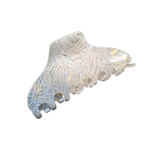 1 Stück Haarspangen damen für Dickes Haar,Haar Jaw Clips Große Rutschfester Haarklammer Klaue Clips starker Halt Bunter Klauenklemme Haarclip Haarstyling-Zubehör für Frauen,Weiß A von Blausky